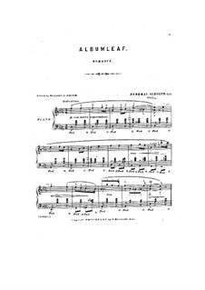 Albumblatt, Op.1: Albumblatt by Herrmann Scholtz