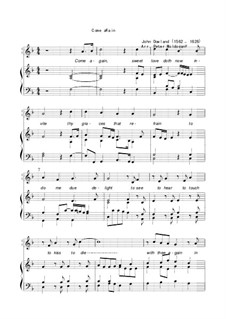 Come Again: Für Stimme und Klavier by John Dowland