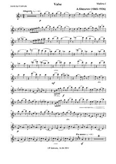 Fünf Noveletten für Streichquartett, Op.15: Novelette Nr.4 'Walzer' – Stimmen by Alexander Glazunov