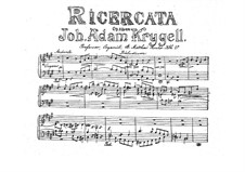 Ricercata, Op.22: Ricercata by Johan Adam Krygell