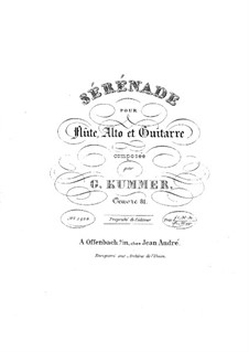 Serenade für Flöte, Bratsche und Gitarre, Op.81: Serenade für Flöte, Viola und Gitarre by Josef Küffner