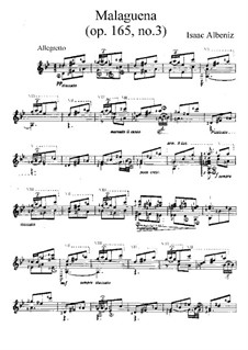 Nr.3 Malagueña: Für Gitarre by Isaac Albéniz