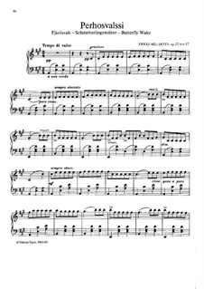 Dornröschen, Op.22: Nr.17 Schmetterlingswalzer, für Klavier by Erkki Melartin