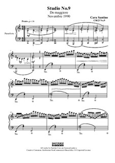 Studies for Piano, CS023 No.1-10: No.9 in C Major by Santino Cara