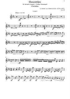 Ouvertüre Coriolan, Op.62: Violinstimme I by Ludwig van Beethoven