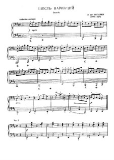 Sechs Variationen, WoO 74 von L.v. Beethoven auf MusicaNeo