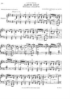 Drei Albumblätter, Op.26: Albumblatt Nr.3 by Alexander Kopylow