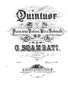 Klavierquintett Nr.1 in f-Moll, Op.4: Cellostimme by Giovanni Sgambati