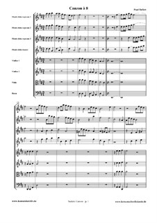 Canzon à 8: Vollpartitur by Paul Siefert