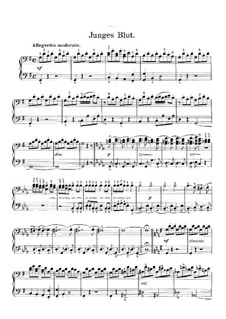 Ungarische Skizzen, Op.24: Nr.4 Junges Blut – Klavierstimme II by Robert Volkmann