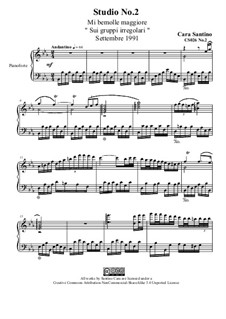 Studies for Piano, CS026 No.1-10: No.2 in mi bemolle maggiore by Santino Cara