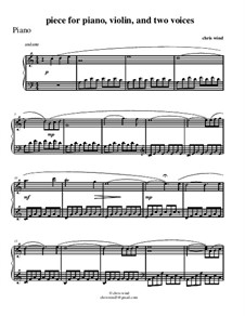 Piece for piano, violin and two voices: Klavierstimme by Chris Wind