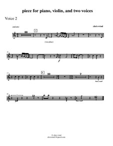 Piece for piano, violin and two voices: Voice 2 part by Chris Wind