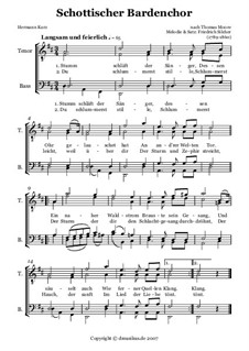 Schottischer Bardenchor: Für Männerchor by Friedrich Silcher