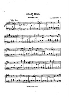 Gefallenes Blatt, Op.32: Gefallenes Blatt by Franz Dietz