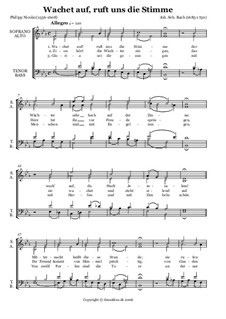 No.1 Wachet auf (Sleepers Awake): Für Chor by Johann Sebastian Bach