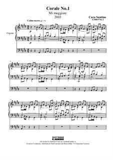 Choral in e major, CS069 No.1: Choral in e major by Santino Cara