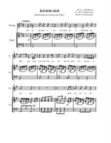 Ich liebe dich, WoO 123: Für Stimme und Ogrel by Ludwig van Beethoven