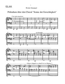 Sonne der Gerechtigkeit (Präludium): Sonne der Gerechtigkeit (Präludium) by Roman Jungegger