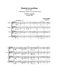 Domine, in auxilium. SATB a cappella, CS160 No.2: Domine, in auxilium. SATB a cappella by Santino Cara