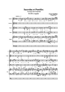 Sacerdos et Pontifex. SATB e organo, CS163 No.1 von S. Cara auf MusicaNeo