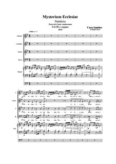 Mysterium Ecclesiae. SATB e organo, CS164 No.1: Mysterium Ecclesiae. SATB e organo by Santino Cara