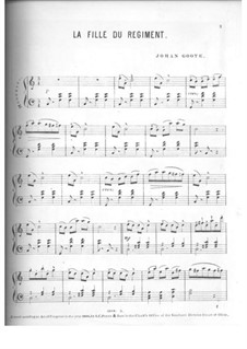 Die Regimentstochter: Ausgewählte Melodien, für Klavier by Gaetano Donizetti