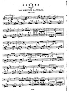 Sonate in a-Moll: Sonate in a-Moll by Wilhelm Hässler