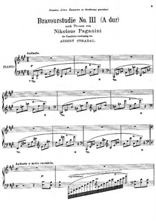 Bravourstudien nach Capricen von Paganini: Studie Nr.3 by August Stradal