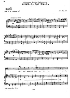 Sechs Romanzen, TH 101 Op.38: Vollsammlung by Pjotr Tschaikowski