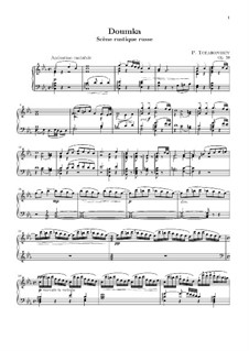 Dumka. Russian Rustic Scene, TH 145 Op.59: Für Klavier (Noten von hohem Qualität) by Pjotr Tschaikowski
