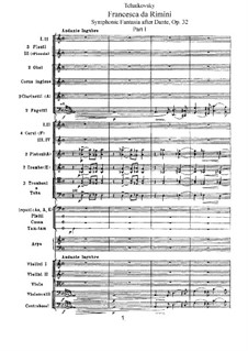 Francesca da Rimini, TH 46 Op.32: Vollpartitur by Pjotr Tschaikowski