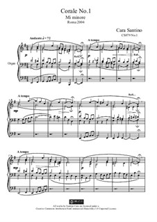 Choral in e minor for organ, CS079 No.1: Choral in e minor for organ by Santino Cara
