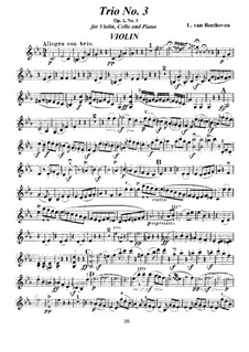 Drei Klaviertrios, Op.1: Trio Nr.3 – Stimmen by Ludwig van Beethoven