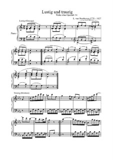 Lustig-Traurig, WoO 54: Für Klavier (Noten von hohem Qualität) by Ludwig van Beethoven