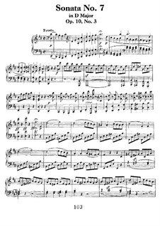 Sonate für Klavier Nr.7, Op.10 No.3: Für einen Interpreten by Ludwig van Beethoven