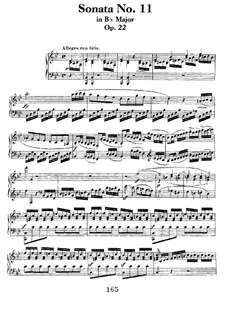 Sonate für Klavier Nr.11, Op.22: Für einen Interpreten by Ludwig van Beethoven