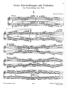 Sechs Klavierübungen und Präludien: Vollständiger Satz (Erste Ausgabe) by Ferruccio Busoni