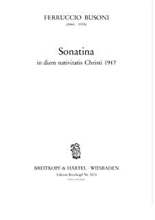 Sonatine für Klavier Nr.4, BV 274: Für einen Interpreten by Ferruccio Busoni