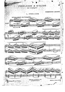 Präludium und Etüde für Klavier: Präludium und Etüde für Klavier by Ferruccio Busoni