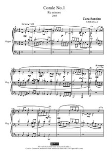 Choral in d minor for organ, CS081 No.1: Choral in d minor for organ by Santino Cara
