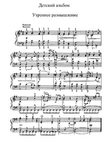 No.1 Morning Prayer: Für Klavier by Pjotr Tschaikowski