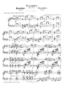 No.11 November (On the Troika): Für Klavier by Pjotr Tschaikowski