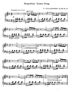 Nr.18 Neapolitanisches Lied: Für Klavier by Pjotr Tschaikowski