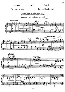 Nr.5 Mai (Weisse Nächte): Für Klavier by Pjotr Tschaikowski