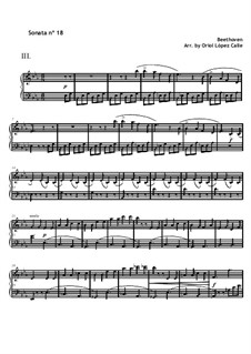 Sonate für Klavier Nr.18 'Die Jagd', Op.31 No.3: Teil III by Ludwig van Beethoven