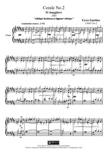 Choral in b major for organ, CS087 No.2: Choral in b major for organ by Santino Cara