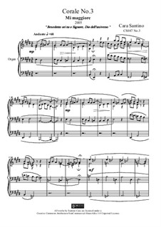 Choral in e major for organ, CS087 No.3: Choral in e major for organ by Santino Cara