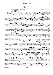 Klaviertrio Nr.2 in c-Moll, Op.66: Cellostimme by Felix Mendelssohn-Bartholdy