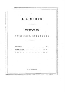 Barkarole und Impromptu für zwei Gitarren: Stimmen by Johann Kaspar Mertz